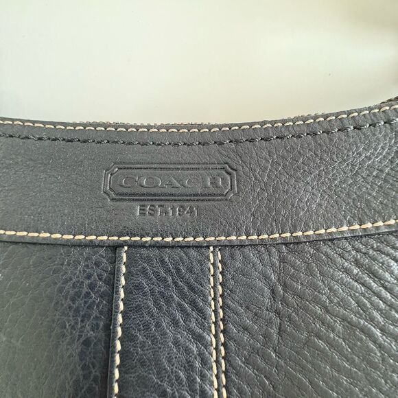 Vtg Coach Bleecker Black Pebbled Bag Purse Y2K Classic Duffle Crossbody 10398 - Picture 10 of 16